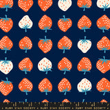 Ruby Star Society Strawberry Navy Blue Fabric