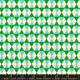 Merry Happy Hexie Verdant Green Fabric by Ruby Star Society