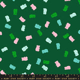 Merry Happy Gummies Jade Green Fabric by Ruby Star Society