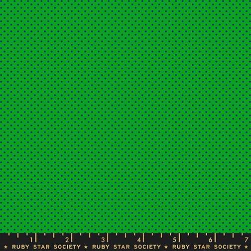 1800 Calico Mini Dot Verdant Green Fabric by Ruby Star Society