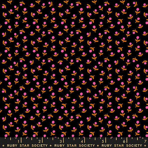  1800 Calico Sprout Black Fabric by Ruby Star Society