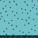 Ruby Star Society Starry 2 Turquoise Blue Fabric