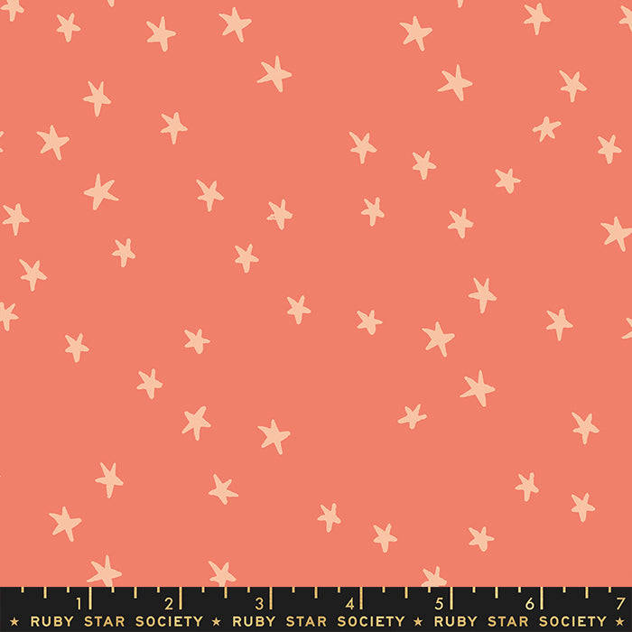 Ruby Star Society Starry 2 Papaya Coral Fabric
