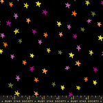 Colorful star pattern on a black background with Ruby Star Society label.