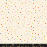 Ruby Star Society Starry 2 Mini Multi Rainbow Stars Cream Fabric
