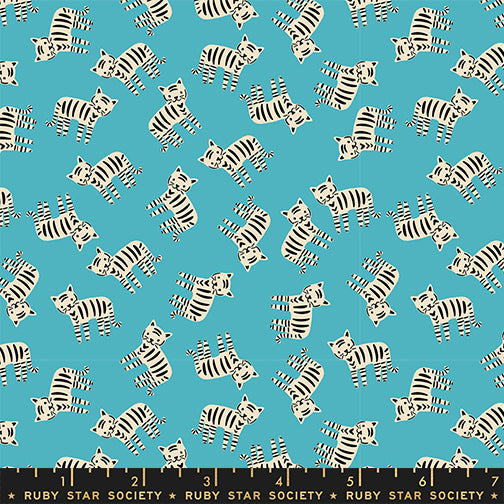 1800 Calico Meow Wave Fabric by Ruby Star Society