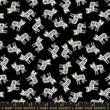 1800 Calico Meow Black Fabric by Ruby Star Society