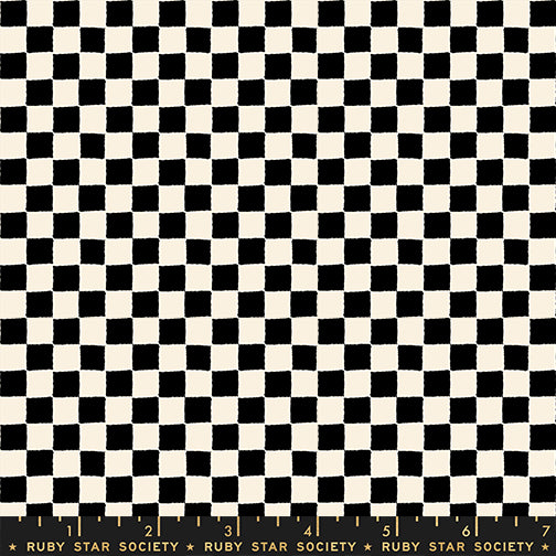 1800 Calico Checks Black Fabric by Ruby Star Society