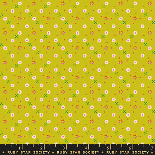 1800 Calico Bandana Pistachio Fabric by Ruby Star Society