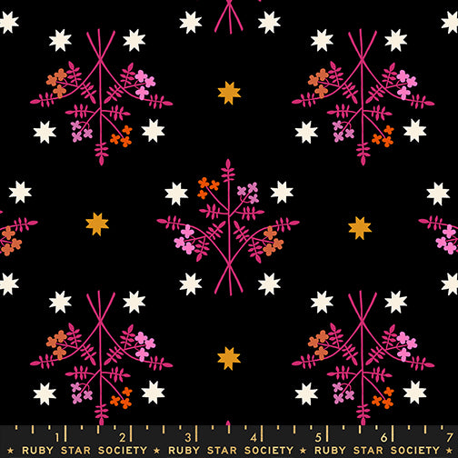 1800 Calico Bouquet Black Fabric by Ruby Star Society