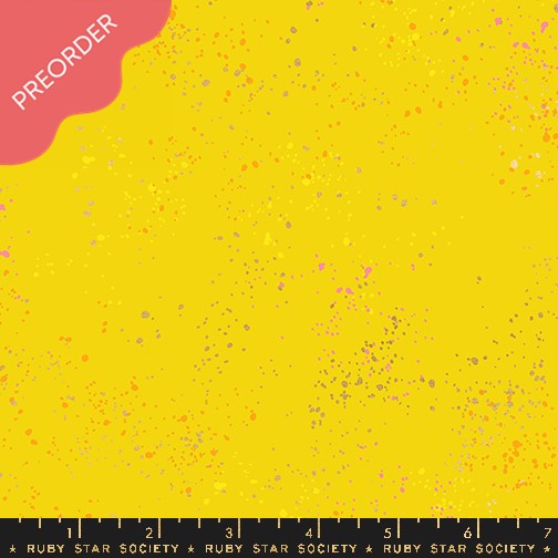 Ruby Star Society Speckled 2024 Golden Hour Metallic Yellow Fabric