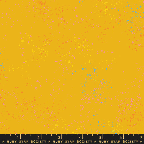 Ruby Star Society Speckled 2024 Goldenrod Metallic Yellow Fabric