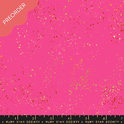 Ruby Star Society Speckled 2024 Metallic Playful Pink Fabric