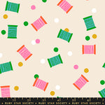 Colorful spool pattern on a beige background with Ruby Star Society label at the bottom.