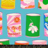 PREORDER Sparkle Mart Can Can Turquoise Fabric by Ruby Star Society