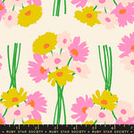Sparkle Mart Flower Dept Natural Fabric by Ruby Star Society