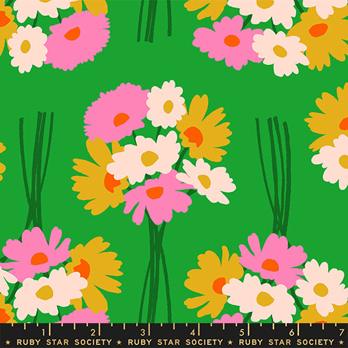 Sparkle Mart Flower Dept Verdant Fabric by Ruby Star Society