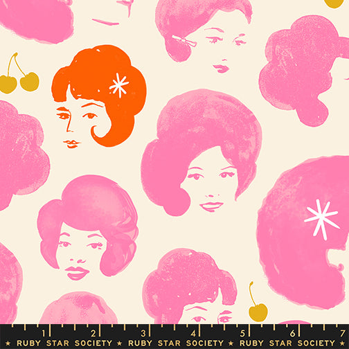 Sparkle Mart Dottie's Friends Natural Fabric by Ruby Star Society