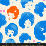 Sparkle Mart Dottie's Friends Blue Fabric by Ruby Star Society
