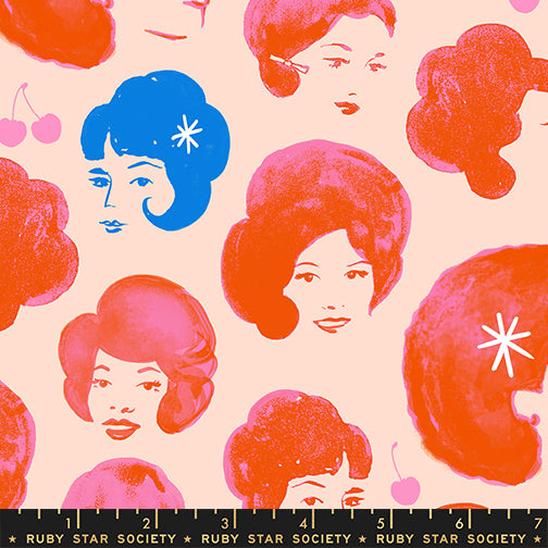 Sparkle Mart Dottie's Friends Peach Blossom Fabric by Ruby Star Society