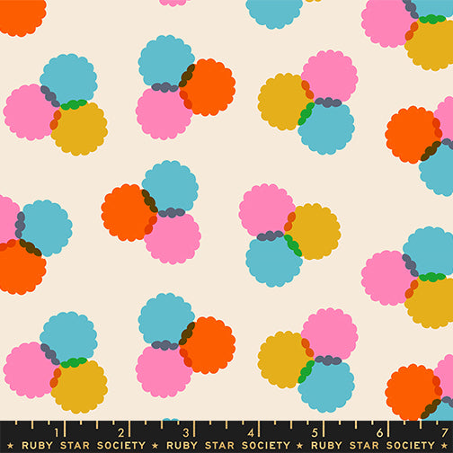 Sparkle Mart Puffs Natural Fabric by Ruby Star Society