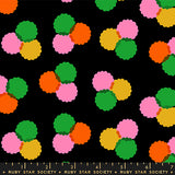Sparkle Mart Puffs Black Fabric by Ruby Star Society