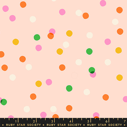 Sparkle Mart Spritz Peach Blossom Fabric by Ruby Star Society