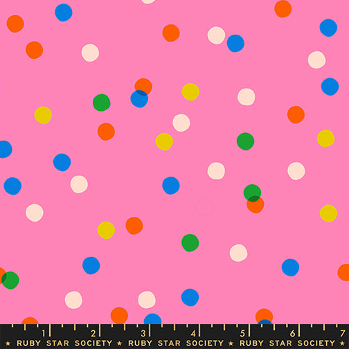 Sparkle Mart Spritz June Pink Fabric by Ruby Star Society