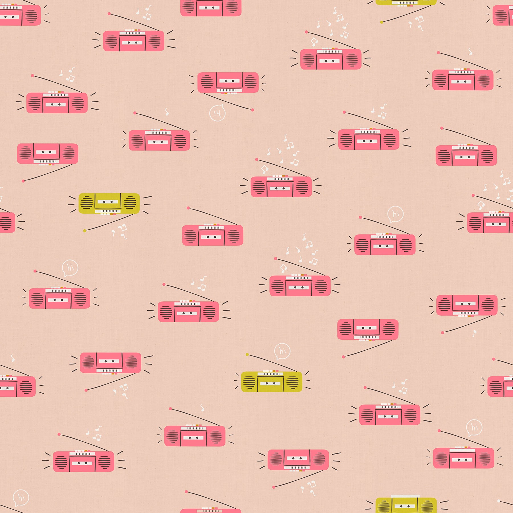 Ruby Peah PREORDER Lofi Linens Boom Peach Blossom Fabric by Ruby Star Society ...