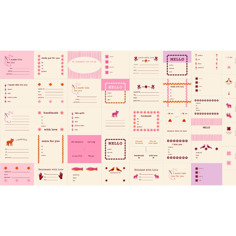 1800 Calico Thanks I Made It Pink Panel by Ruby Star Society