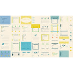 1800 Calico Thanks I Made It Turquoise Panel by Ruby Star Society