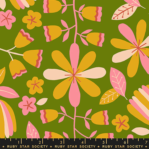 Corsage Front Parlor Sprout Fabric by Ruby Star Society