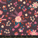 Corsage Nosegay Eggplant Fabric by Ruby Star Society