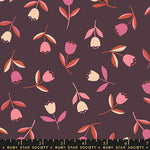 Corsage Tiny Tulips Eggplant Fabric by Ruby Star Society