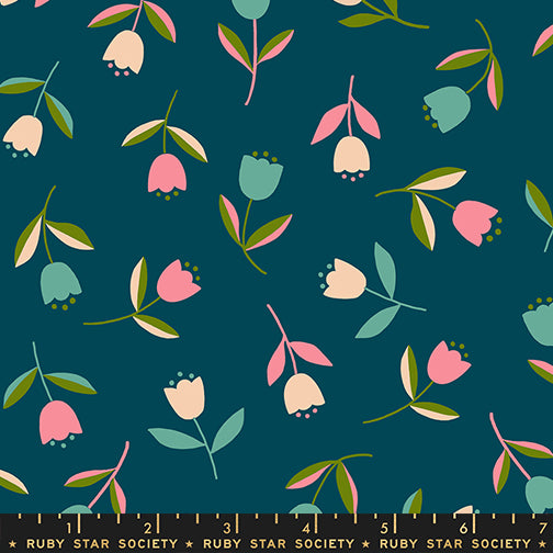 Corsage Tiny Tulips Galaxy Fabric by Ruby Star Society