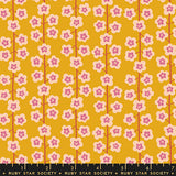 Corsage Baby's Breath Goldenrod Fabric by Ruby Star Society