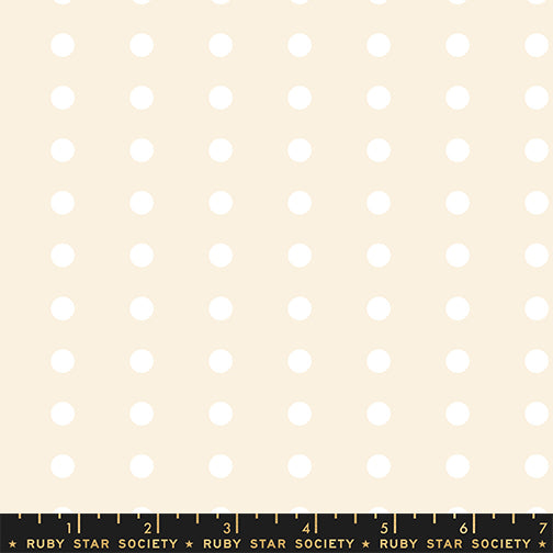 Corsage Swatch Dots White Fabric by Ruby Star Society