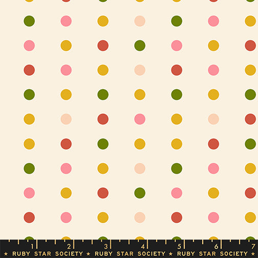 Corsage Swatch Dots Multi Fabric by Ruby Star Society