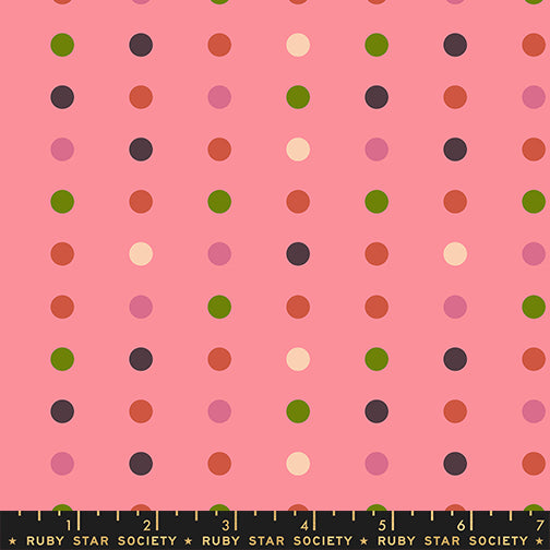 Corsage Swatch Dots Sorbet Fabric by Ruby Star Society