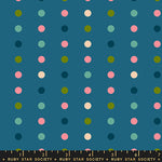 Corsage Swatch Dots Teal Fabric by Ruby Star Society