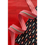 Sassafras Lane Red Stripe Zipper Tape with Nickel Teeth