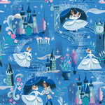 Wishes The Ball Blueberry Sparkle Fabric by Jill Howarth