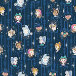 Wishes Cast Riley Navy Sparkle Fabric by Jill Howarth