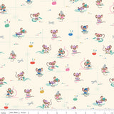 PREORDER Wishes Workers Vintage White Sparkle Fabric by Jill Howarth