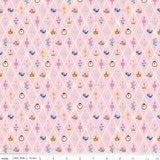 PREORDER Wishes Diamond Petal Pink Sparkle Fabric by Jill Howarth
