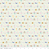 PREORDER Wishes Diamond Vintage White Sparkle Fabric by Jill Howarth