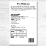 The Brandt Beach Bag Pattern by Studio M Squared