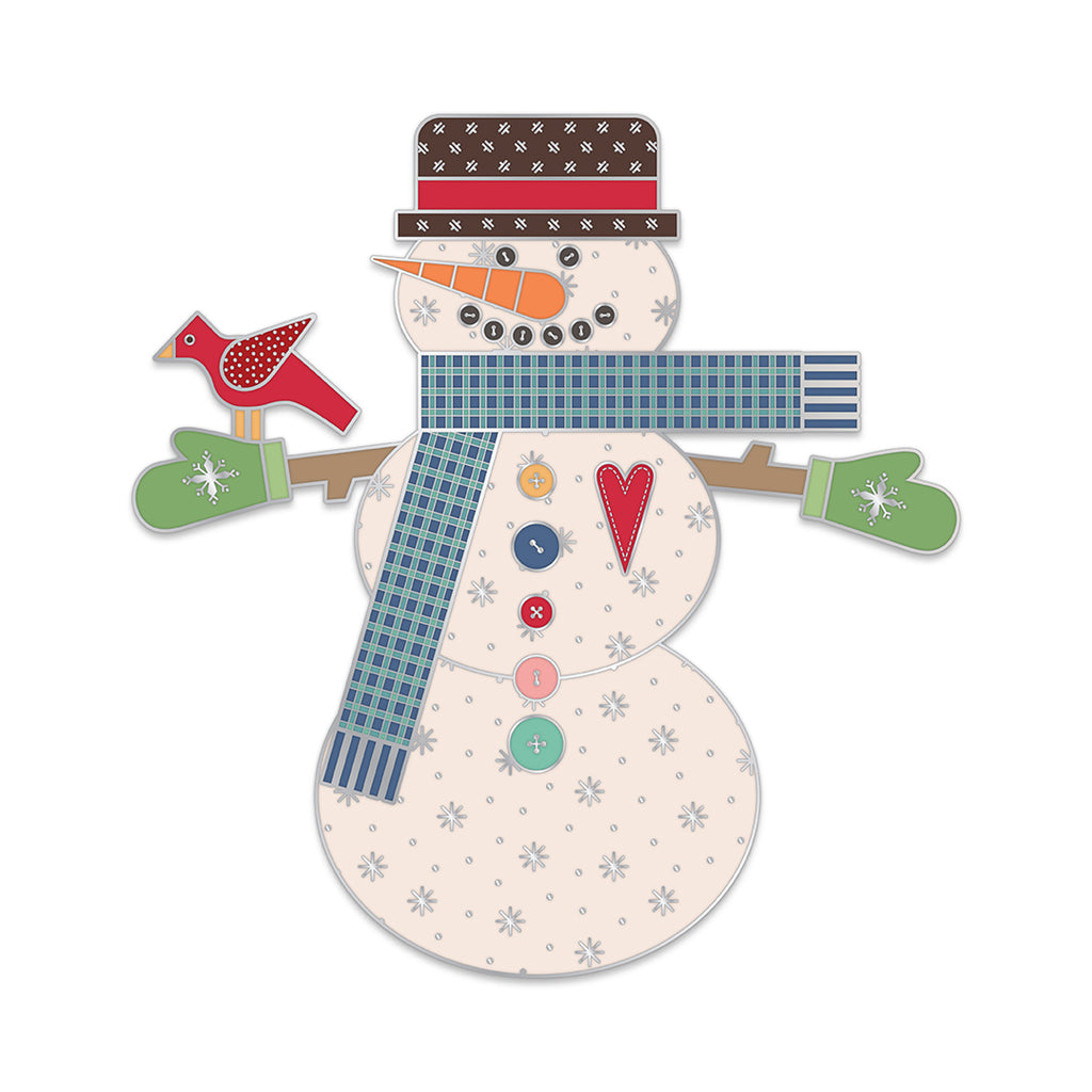 Lori Holt Hometown Holiday Snowman Needle Minder