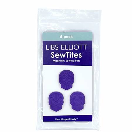 Libs Elliott Sew Tites Skulls Magnetic Sewing Pins 5-Pack