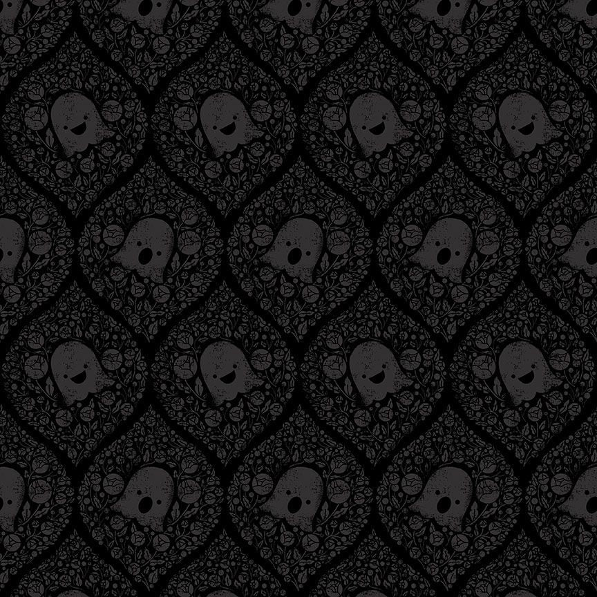 Pammie Jane Bootiful Ghosted Ink Black Fabric